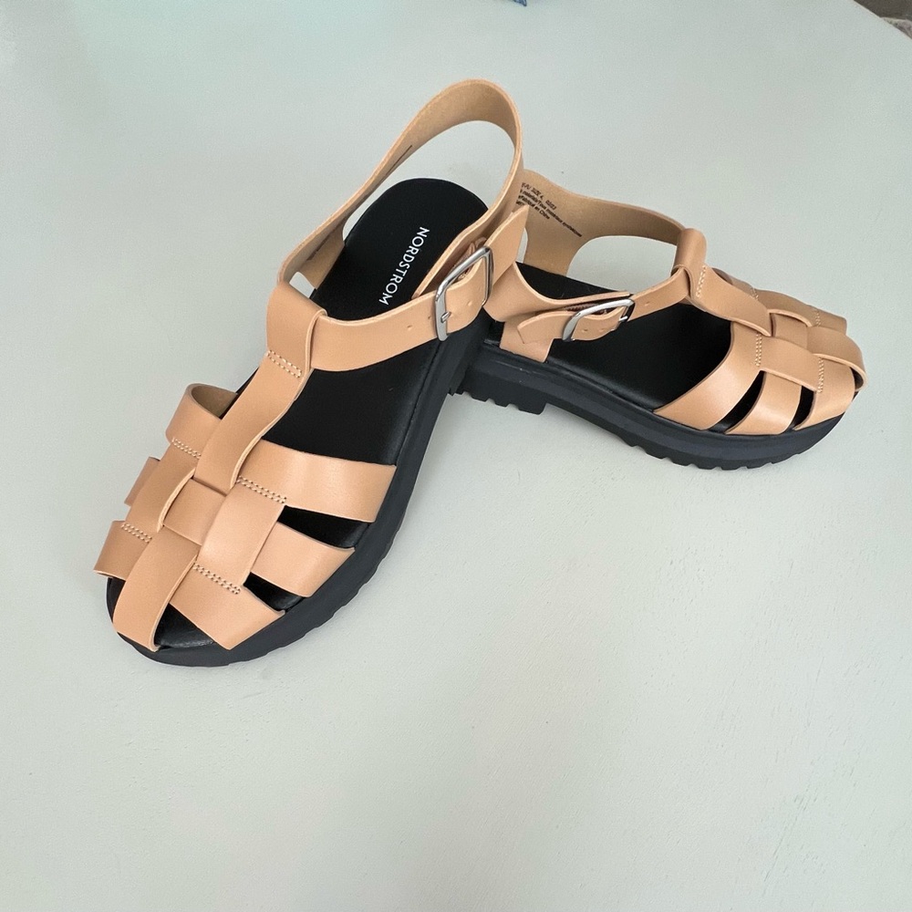 Nordstrom Tan Strappy Sandals